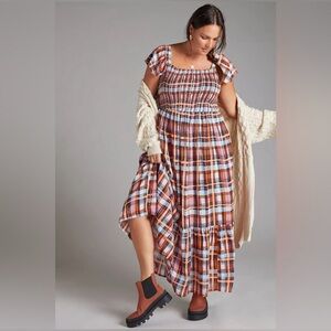 Anthropologie Ruffled Maxi Dress